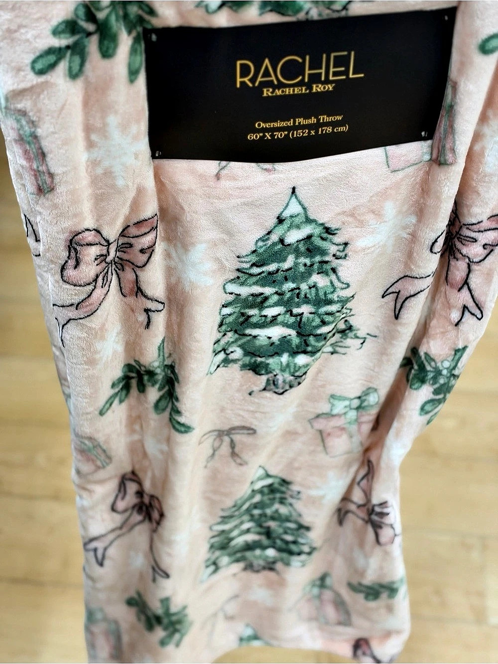 Rachel Roy Christmas Print Pajama Bottoms in Pink & Green New